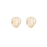Opal Stone Silver Studs Earrings for Women